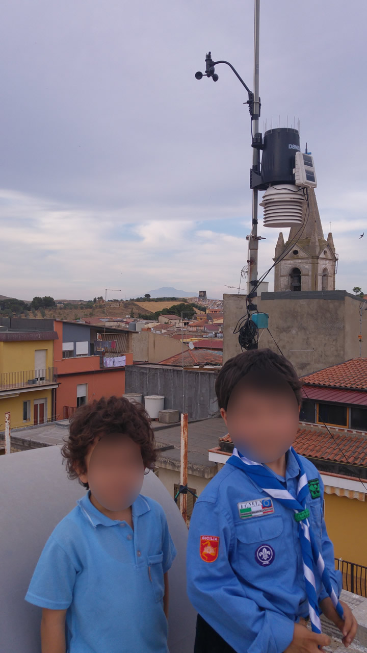 Visita ad una stazione meteo - Selfie con gli strumenti di misurazione